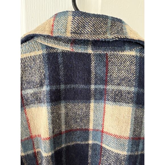 Fingerhut vintage 90s men’s flannel lined shirt size large. Tarzan Blue plaid - Picture 5 of 16